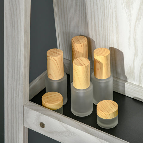 Rootz Lockable Rotating Jewelry Box with Mirror - Jewelry Cabinet - Organizer - MDF White - 360° Rotation - 38x38x160cm