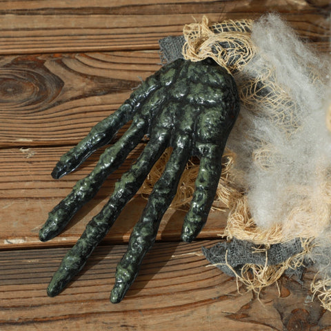 Rootz Animated Halloween Decoration - One-eyed Mummy - Flex Arms - Touch/Loud Noise Activation - Rotating Head - Eerie Glow - 55cm x 18cm x 35cm