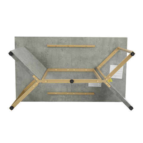 Rootz Modern Dining Table - Cement Look - Versatile Table - Durable & Easy to Clean - 119cm x 70cm x 75cm