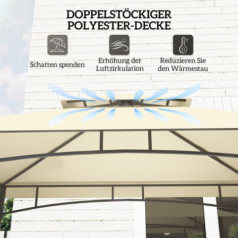 Rootz BBQ Tent - Grill-Zelt - Garden Pavilion - Air Circulation - 240cm x 150cm x 257cm