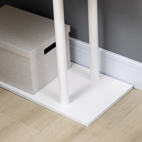 Rootz Gaming Table with 4 Shelves - Corner Desk - Computer Desk - Spacious Work Surface - Ample Storage - Space-Saving Design - 120cm x 80cm x 176cm - White Chipboard