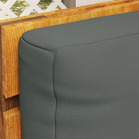 Rootz Pallet Pillow 2 Set - Receptive Seat Cushion - Pallette Cushion with Backrest - Maximum Comfort - 120x80x20cm - Grey