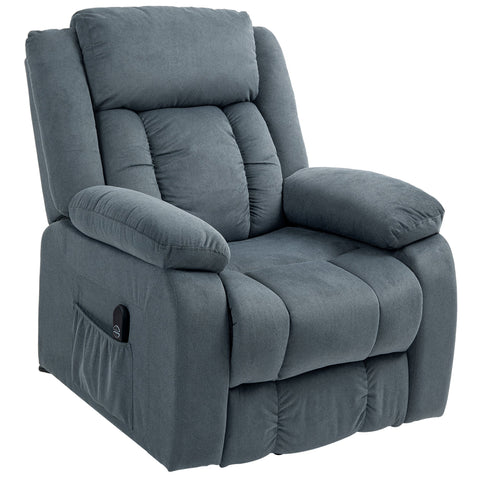 Rootz Riser Chair - Recliner Chair - Soft Cover - Remote Control - Ultimate Comfort - 92W x 94D x 105H cm -Grey