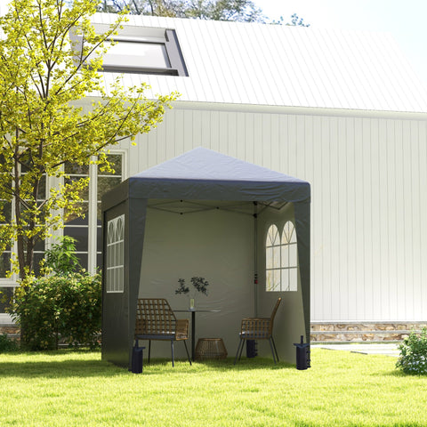 Rootz Pavilion Gazebo - Foldable Tent - Pop-Up Shelter - UV Protection - 202cm x 202cm x 261cm - Ideal for Outdoor Events