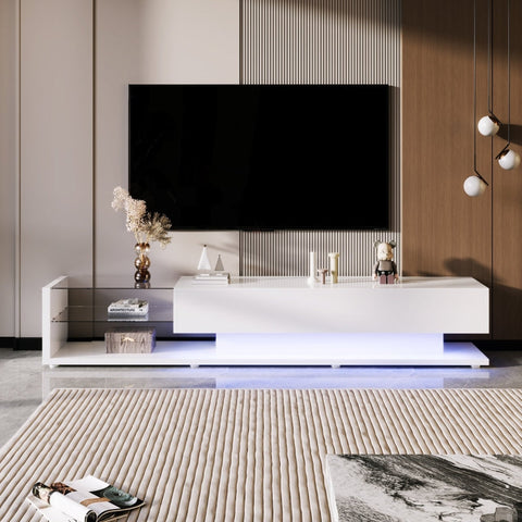 Rootz High Gloss TV Cabinet - Media Console - Entertainment Unit - Ample Storage - 170cm x 36cm x 38cm