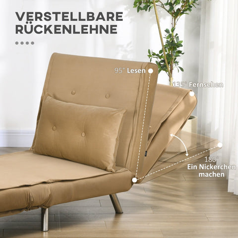 Rootz Reclining Chair - Lounge Chair - Single Bed - Adjustable Backrest - Velvet Fabric - 77cm x 88cm x 83cm