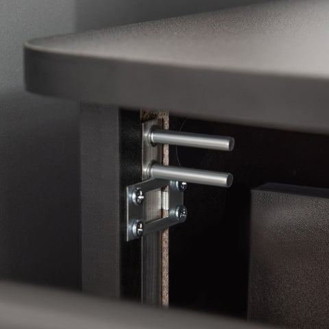 Rootz Office Container Storage on Wheels - Filing Cabinet - Office Furniture - Secure Lockable Drawers - 43L x 45W x 72H cm, Black