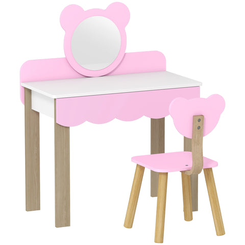Rootz Children's Hairdressing Set - Vanity Table - Kids Beauty Station - Safe Play - 68cm x 35cm x 86cm