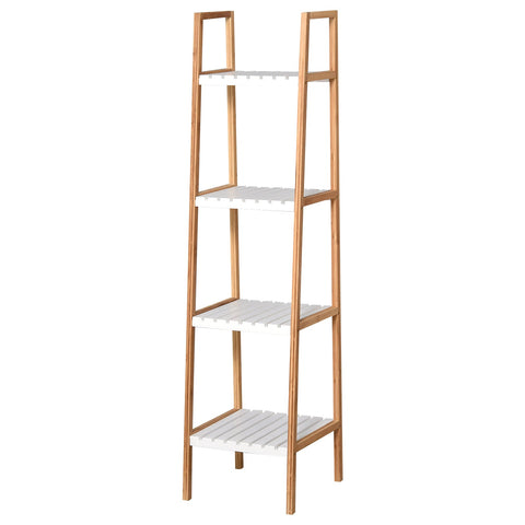 Rootz Bamboo Bathroom Shelf - Bathroom Organizer - Storage Rack - Moisture Resistant - 35W x 36D x 138.5H cm