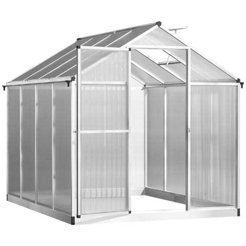 Rootz Large Greenhouse - Polycarbonate - Aluminum Frame - Optimized Yield - 242cm x 190cm x 195cm