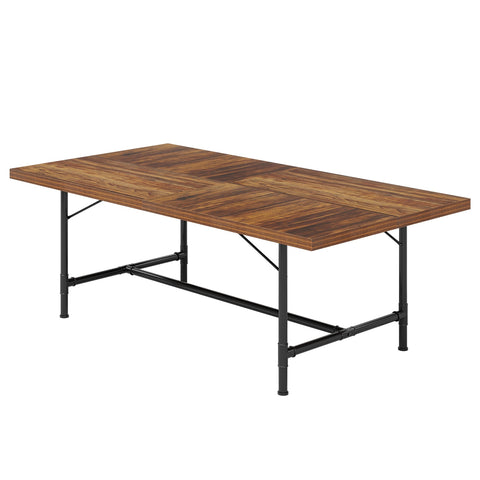 Rootz Rustic Conference Table - Meeting Table - Industrial Table - Scratch-Resistant Surface -180.00 cm x 90.00 cm x 76.00 cm. - Seats 6-8 Comfortably