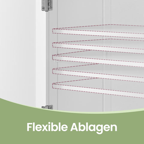 Rootz Bathroom Cabinet - Kitchen Cupboard - Storage Unit - MDF Classic Design - 30 x 60 x 110 cm