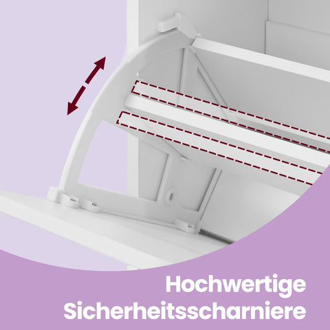 Rootz Shoe Cabinet - Shoe Tipper - Shoe Shelf - Easy Assembly - 60cm x 24cm x 102cm