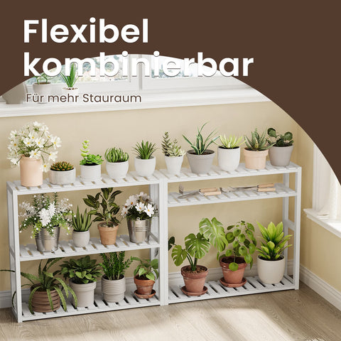Rootz Bamboo Bathroom Shelf - Plant Shelf - Adjustable Shelves - Space-Saving - 60cm x 54cm x 15cm