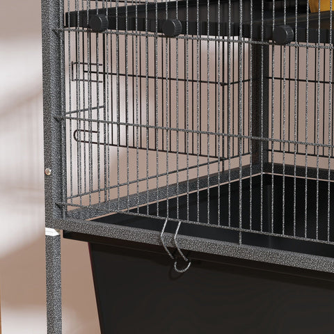 Rootz Small Animal Cage - Pet Cage - Rodent Enclosure - 5 Levels - Non-Slip Ramps - 88x48x150.5cm - Grey