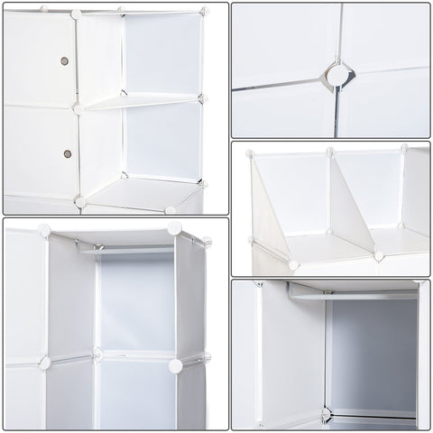 Rootz Modular Wardrobe - Closet Organizer - Storage Unit - Versatile - 111cm x 47cm x 145cm