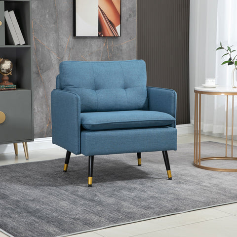 Rootz Scandinavian Armchair - Padded Chair - Cozy Seating - High Comfort - 76cm x 68cm x 80cm