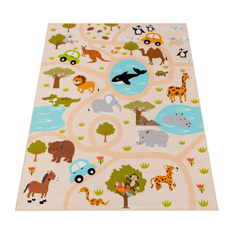 Children’s Play Rug – Classic City Streets – Soft, Durable & Easy Clean