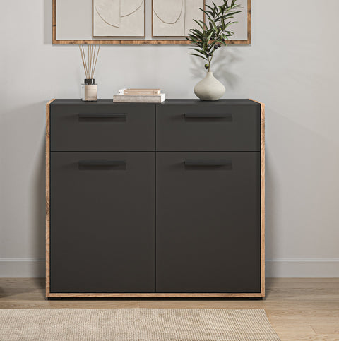 Rootz Chest of Drawers - Storage Cabinet - Dresser - Easy-Care Surfaces - 95cm x 86cm x 37cm