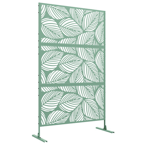Rootz Decorative Metal Wind Protection Panel - Garden Divider - Privacy Screen - Modern Design - 122 x 45 x 198 cm