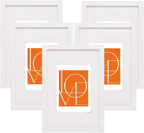 Rootz 5 Set Picture Frame - Photo Gallery - Picture Display - Durable MDF - 30x45cm - White
