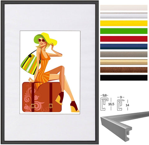 Rootz 5 Set Picture Frame - Photo Frame - Image Frame - Scratch Resistant, A4 Size 21 x 29.7cm