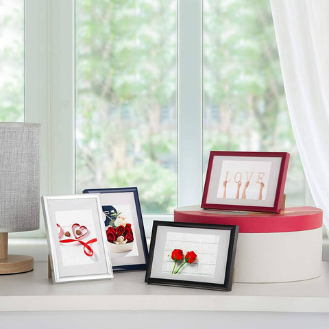 Rootz 5 Set Picture Frame - Photo Holder - Display Frames - Scratch & Moisture Resistant - Black - 15x20cm