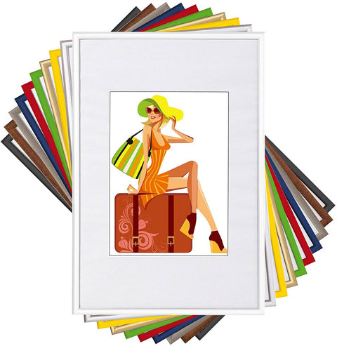 Rootz 5 Set Picture Frame - Photo Frame - Image Frame - Scratch Resistant Glass - White 10x15cm