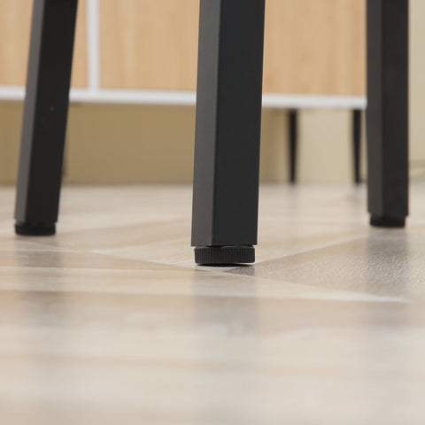 Rootz 2 Piece Set Modern Bar Stools - Kitchen Stools - Counter Chairs - 65cm Height - Space-Saving Design - Steel Frame - 32.5cm x 32.5cm x 65cm