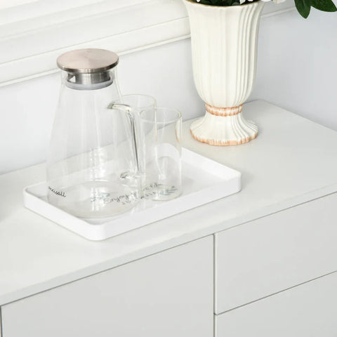 Rootz Sideboard - Chest Of Drawers - 2 Drawers - Standing Cabinet - Push-click - Chipboard - White - 117 Cm X 36 Cm X 74 Cm