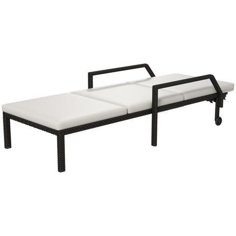 Rootz Sun Lounger Deck Chair - Outdoor Recliner - Patio Lounger - Great Comfort - 200cm x 73cm x 48cm