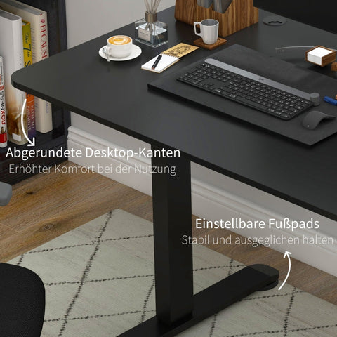 Rootz Electric Standing Desk - Height-Adjustable Desk - Sit Stand Desk - Ergonomic Workstation - 140cm x 70cm x 72-116cm