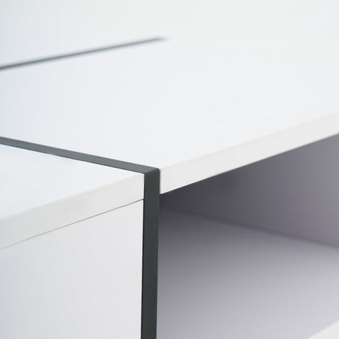 Rootz Modern Square Coffee Table - Chic Center Table - Stylish Living Room Table - Durable Chipboard - 70cm x 70cm x 35cm