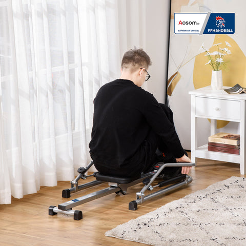 Rootz Foldable Home Trainer - Exercise Bike - Fitness Machine - 3-Level Resistance - LCD Display - Steel Frame - 129cm x 70cm x 70cm