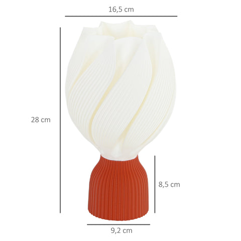 Rootz 3D Printed Lamp - Table Lamp - LED Lamp - Energy-Efficient - 16.5l x 16.5b x 28h cm - White