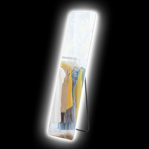 Rootz LED Full-Length Mirror - Dressing Mirror - Standing Mirror - Dimmable - Touch Control - 40 x 150 cm - Frameless Design - Optimal Illumination