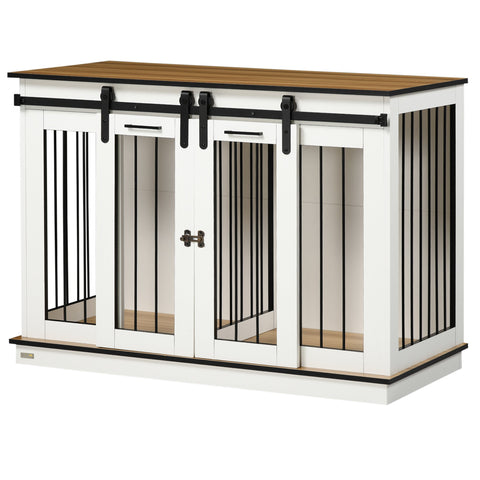 Rootz Dog Cage - Dog Box - Transport Box for Dogs - Rustic Design - Lockable - 120cm x 60cm x 88.5cm