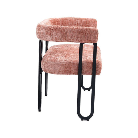 Rootz Double Sofa Modern Design - Chenille Seating - Pink Couch - High-Density Foam Comfort - 118L x 53W x 71H cm