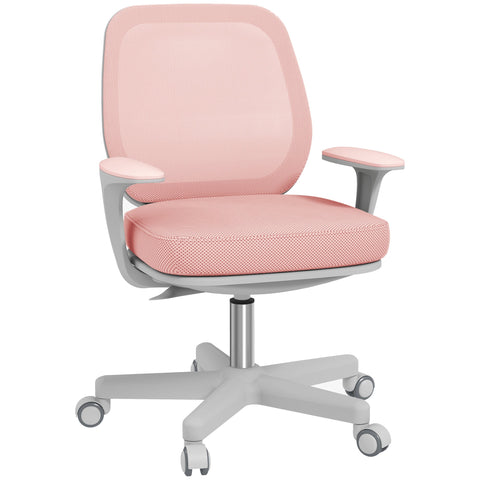 Rootz Ergonomic Desk Chair - Rotatable - Height Adjustable - Comfort - 55 x 48 x 82.5-94.5 cm - Pink