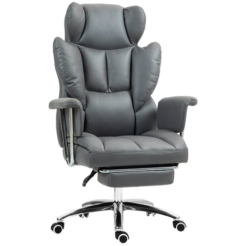 Rootz Ergonomic Office Chair - Swivel Chair - Adjustable Computer Chair - With Footrest & Tilt - 74cm x 65cm x 120-128cm