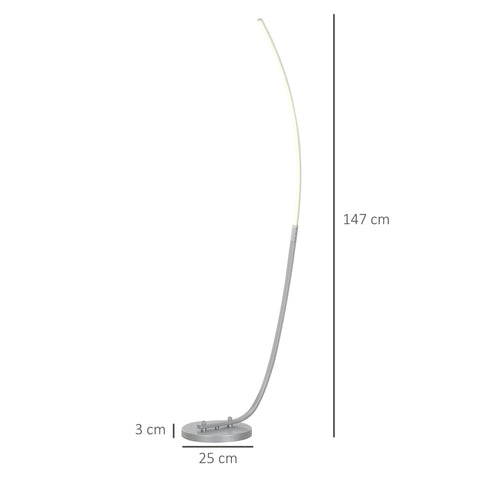 Rootz LED Base Lamp - Modern Floor Lamp - Dimmable Light - Foot Switch Control - 46cm x 25cm x 147cm