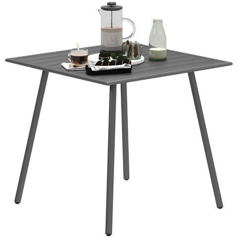 Rootz Garden Table - Outdoor Dining Table - Patio Table - Rust Resistant - Easy to Clean - 80cm x 80cm x 74cm