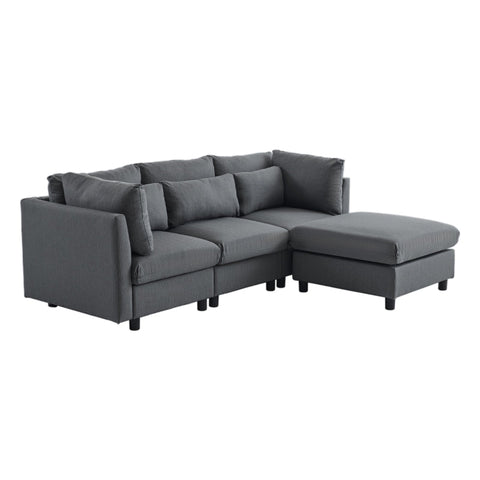 Rootz Modern 3 Seat Corner Sofa - Comfortable Couch - Ergonomic Sofa - Back Support - 220L x 157P x 81H cm