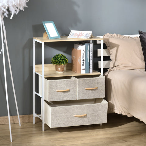 Rootz Chest of Drawers Storage Unit - Dresser - Bedroom Cabinet - Clutter Reduction - 58L x 29W x 81.5H cm