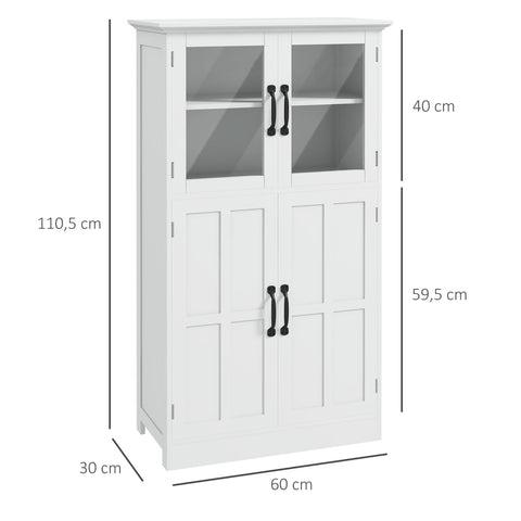 Rootz Kitchen Buffet Cabinet - Closet - Storage Unit - Modern Design - 60cm x 30cm x 110.5cm