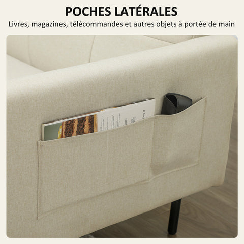 Rootz Adjustable 3-Seater Sofa Bed - Convertible Couch - Modern Sleeper Sofa - Maximum Comfort - 200cm x 77cm x 72cm