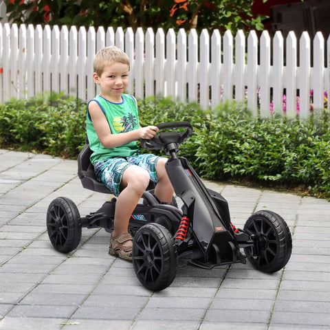 Rootz Children's Go-Kart - Pedal Vehicle - Tread Car - Adjustable Seat - Promotes Physical Activity - 100cm x 58cm x 58.5cm