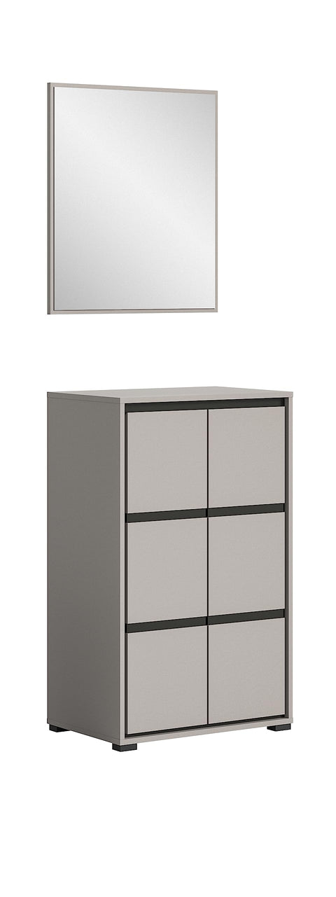 Rootz Gray 2 Piece Wardrobe Set - Closet System - Wardrobe Collection - Sustainable Production - 103cm x 140cm, FSC Certified