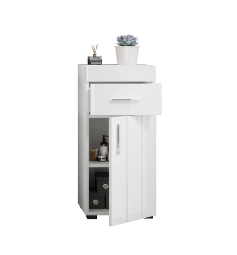 Rootz Snow Bathroom Cabinet - Wood Material - White - Stylish Design - 80cm x 36cm x 32cm