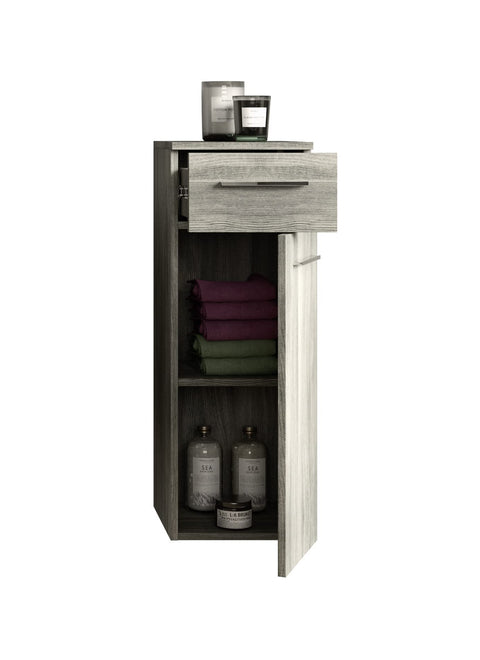 Rootz Wooden Shelf - Smoke Silver - Eco-Friendly Rack - FSC Certified - Approx. 30 x 85 x 31 cm